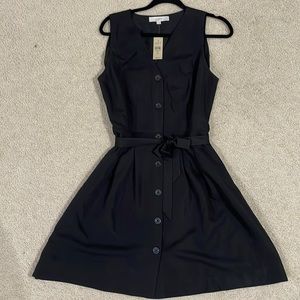 Loft black midi sleeveless dress. NWT